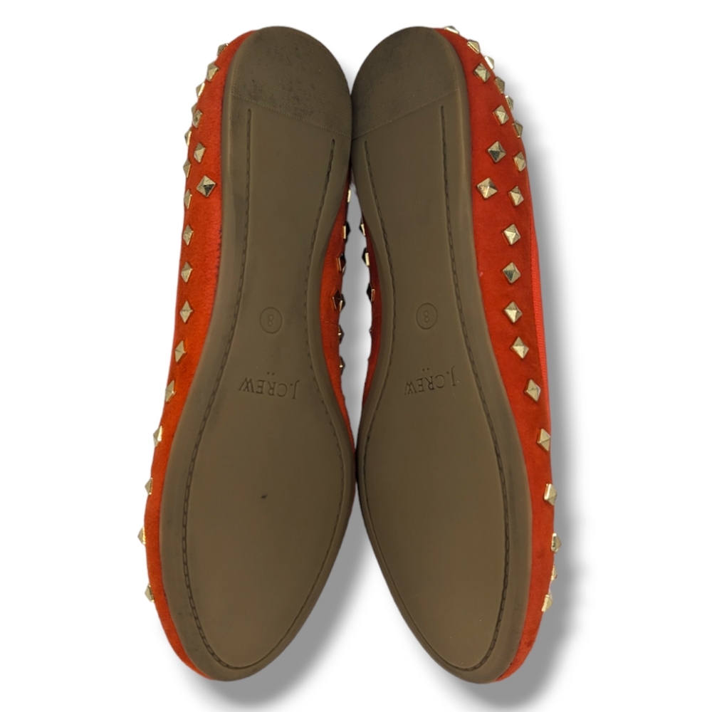 J. Crew Orange Flats with Gold Studs - Picture 6 of 6
